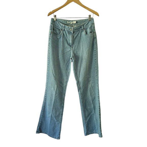 long tall sally Denim - Long Tall Sally High Waist Bea Wide Leg Jeans 8 Light Wash Relaxed